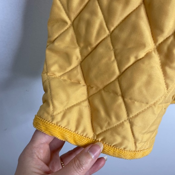VINTAGE Simons quilted corduroy collar yellow jacket - Picture 4 of 13